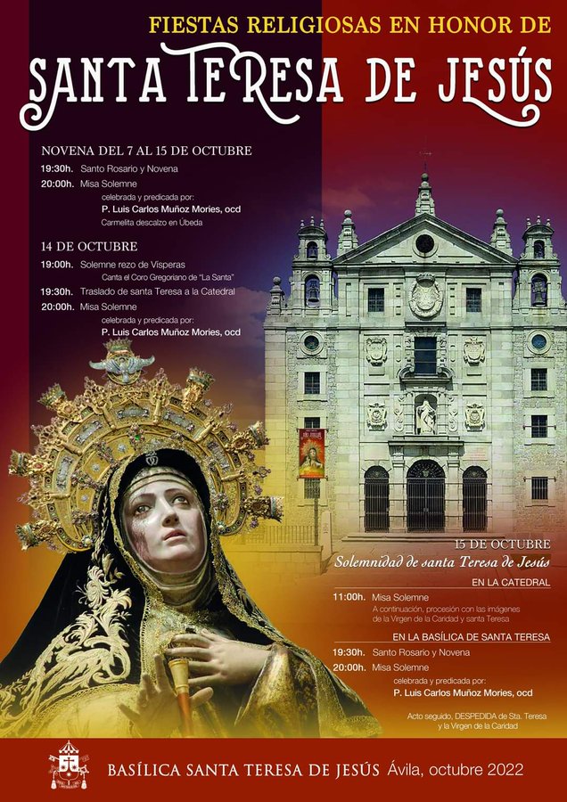 La Santa Sede confirma el inicio del Año Jubilar Teresiano periódico en  Ávila el 15 de octubre - Diócesis de Ávila